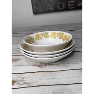 Noritake Progression Sunny Side Floral Soup Bowls Set of 4